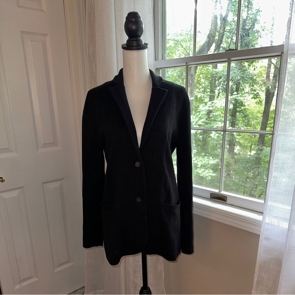 J. Crew Factory Sweater Blazer in Black